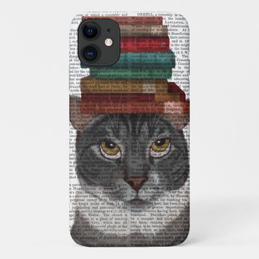 Grijze kat met Boeken op kop Case-Mate iPhone Case (Achterkant)