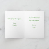 Grijze kat met cupcake van de kat-verjaardagskaart kaart (Binnen)