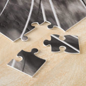 Grijze kat met gele groene verf legpuzzel (Zijkant)