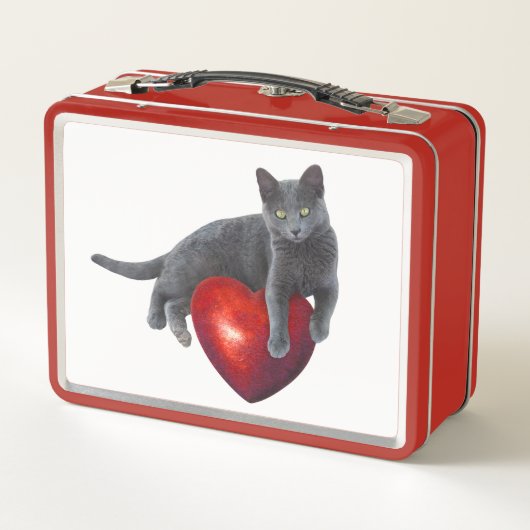 Grijze kat met harteloos uiteinde (Achterkant)