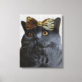 Grijze kat met luipaard canvas afdruk (Voorkant)