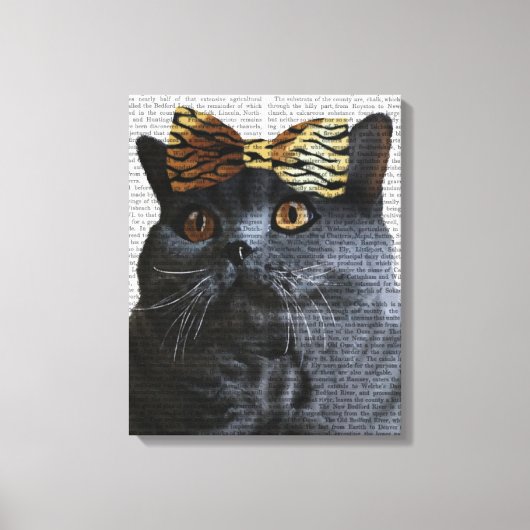 Grijze kat met luipaard canvas afdruk (Voorkant)