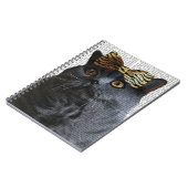 Grijze kat met luipaard notitieboek (Linkerzijde)