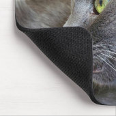 Grijze kat mousepad muismat (Hoek)