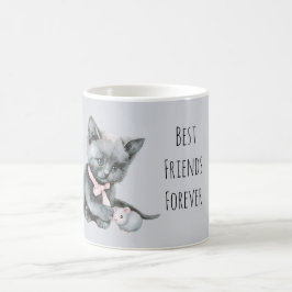 Grijze Kat Muis Beste Vrienden Voor Altijd Koffiemok