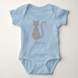 Grijze kat naam Baby Bodysuit