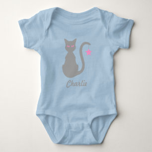 Grijze kat naam Baby Bodysuit