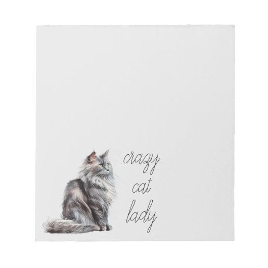 Grijze kat notitieblok (Voorkant)