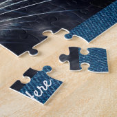 Grijze kat of voeg je foto-cadeau toe legpuzzel (Zijkant)