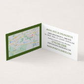 Grijze kat op gras, Pet-vaststelling gedetailleerd Visitekaartje (Binnen)