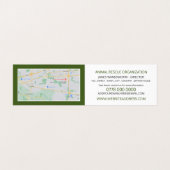 Grijze kat op gras, Pet-vaststelling gedetailleerd Visitekaartje (Binnenkant ongevouwen)