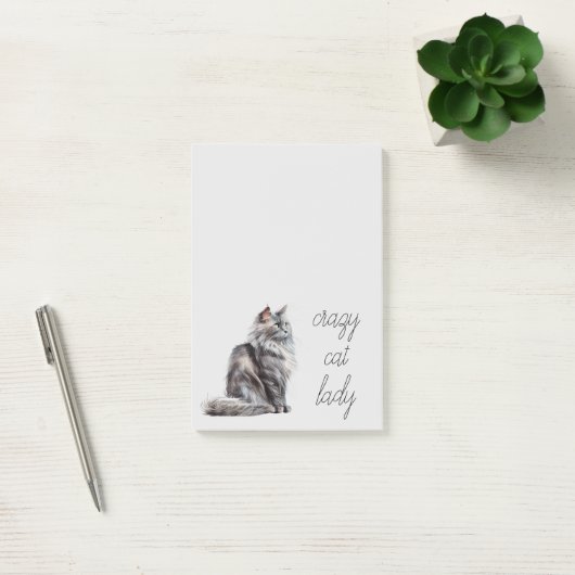 Grijze kat post-it® notes (Kantoor)