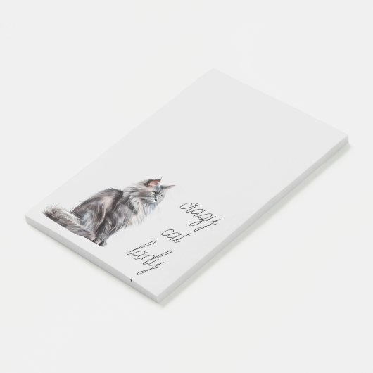 Grijze kat post-it® notes (Schuin)
