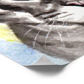 Grijze kat poster (Hoek)