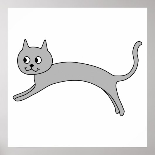 Grijze kat. poster (Voorkant)