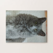 Grijze kat Puzzle Legpuzzel (Horizontaal)