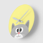Grijze kat ronde klok (Hoek)