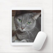 Grijze kat Russisch Blauw Muismat (Met muis)