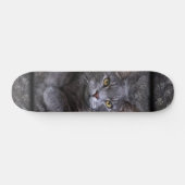 Grijze kat skateboard (Horizontaal)