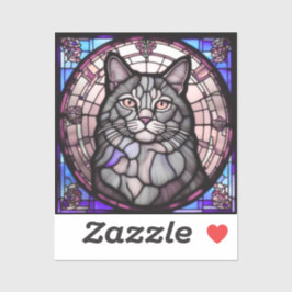 Grijze Kat Sticker