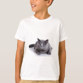 Grijze kat t-shirt (Voorkant)