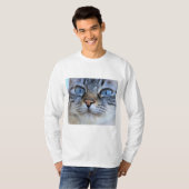 Grijze kat t-shirt (Voorkant volledig)
