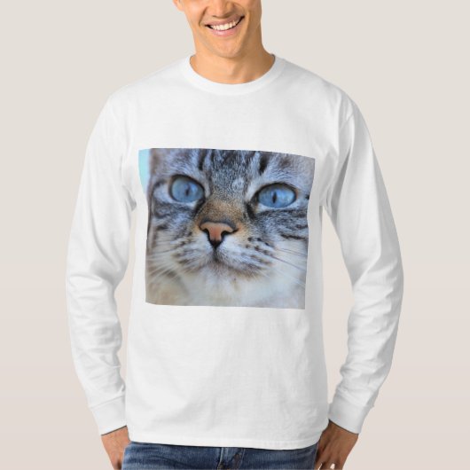 Grijze kat t-shirt (Voorkant)