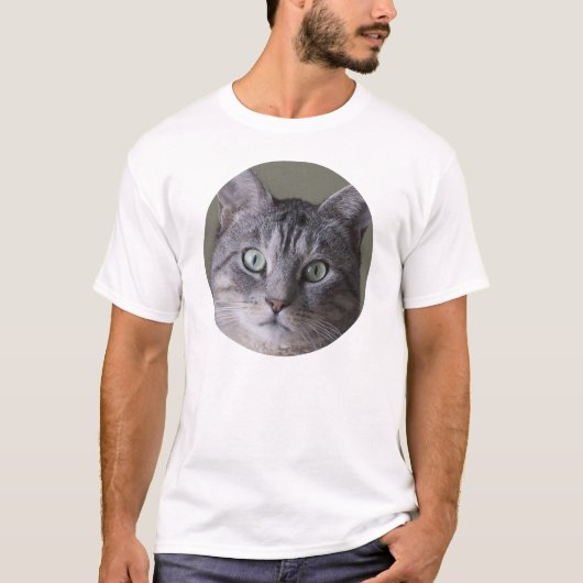 grijze kat t-shirt (Voorkant)