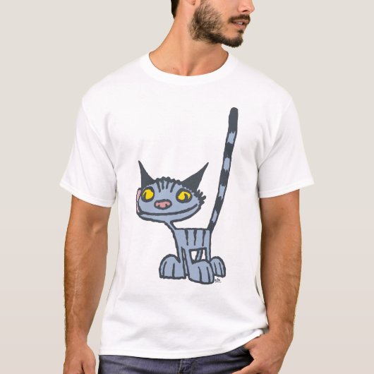 Grijze Kat T-shirt (Voorkant)
