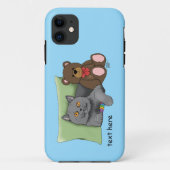 Grijze Kat Teddy Bear Case-Mate iPhone Case (Achterkant)