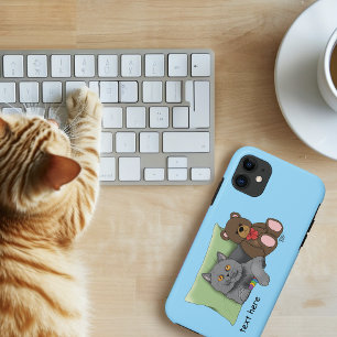 Grijze Kat Teddy Bear Case-Mate iPhone Case