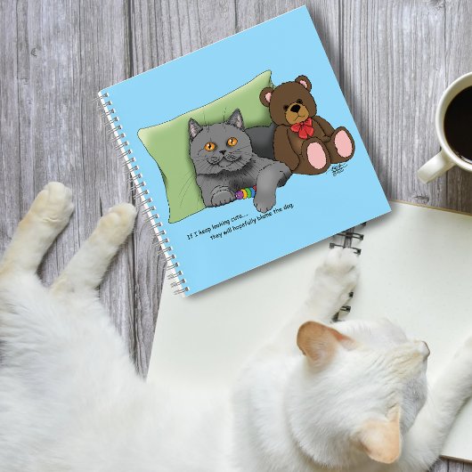 Grijze Kat Teddy Bear Notitieboek