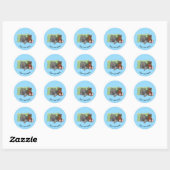Grijze Kat Teddy Bear Ronde Sticker (Vel)