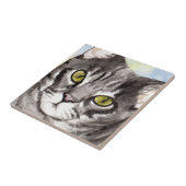 Grijze kat tegeltje (Zijkant)