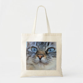 Grijze kat tote bag