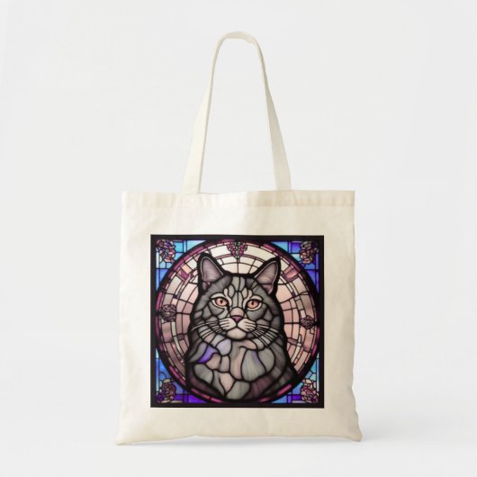 Grijze Kat  Tote Bag (Voorkant)