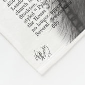 Grijze katje met bovenste hak fleece deken (Hoek)