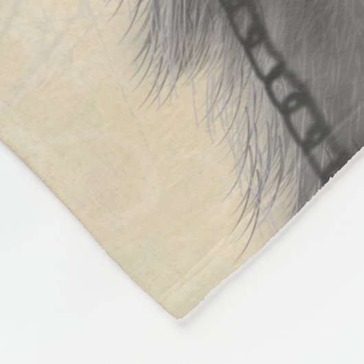 Grijze katje met bovenste hak fleece deken (Hoek)