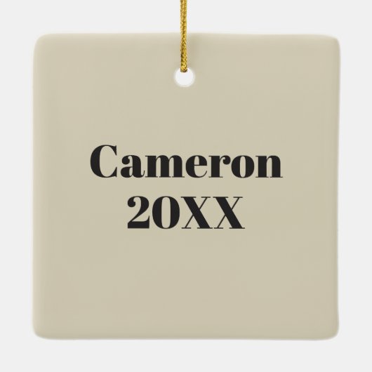 Grijze katje met bovenste hak keramisch ornament (Achterkant)