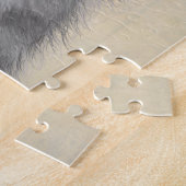 Grijze katje met bovenste hak legpuzzel (Zijkant)