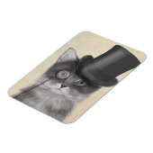 Grijze katje met bovenste hak magneet (Linkerzijde)