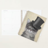 Grijze katje met bovenste hak planner (Display)