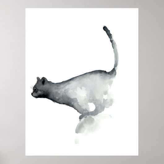 Grijze katten met witte poster (Voorkant)