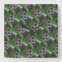 Grijze Katten Wandklok