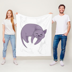 Grijze kattenhoesjes en keukendoek Hoesje Fleece Deken