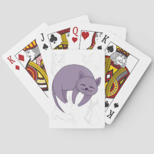 Grijze kattenhoesjes en keukendoek Hoesje Pokerkaarten