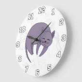 Grijze kattenhoesjes en keukendoppen grote klok (Hoek)