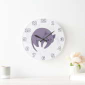 Grijze kattenhoesjes en keukendoppen grote klok (Huis)