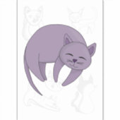 Grijze kattenhoesjes en keukendoppen sticker (Voorkant)