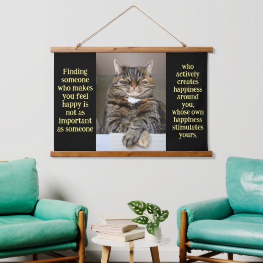 Grijze kattenkat kijkt naar je Tapestry Hangend Wandkleed (Woonkamer)